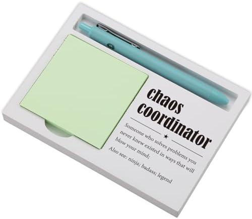 Chaos Coordinator Sticky Note Holder for Desk, Funny Office Gift for