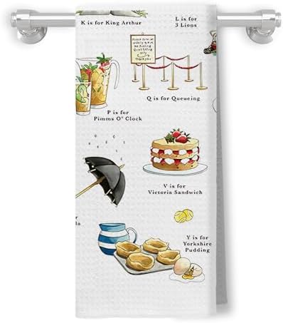 A Very English Alphabet Decorative Kitchen Towels - English Gifts for