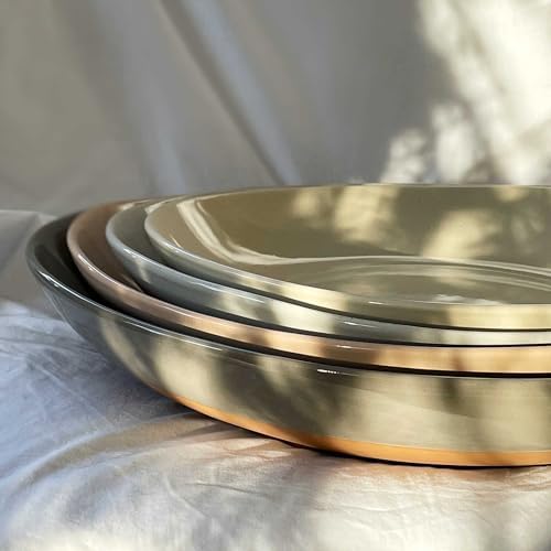 Mora Ceramic Large Serving Bowls- Set of 2 Oval Platters for