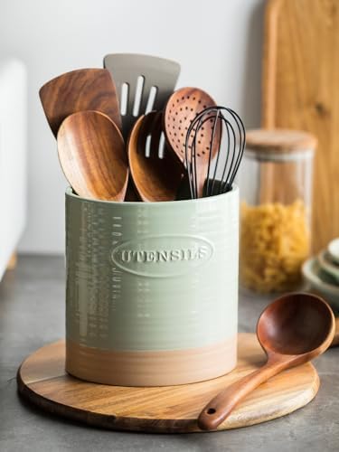 YHOSSEUN Kitchen Utensil Holder, Ceramic Utensil Holder for Kitchen