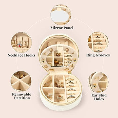 Dajasan Velvet Jewelry Organizer, Mini Travel Jewelry Case, Small