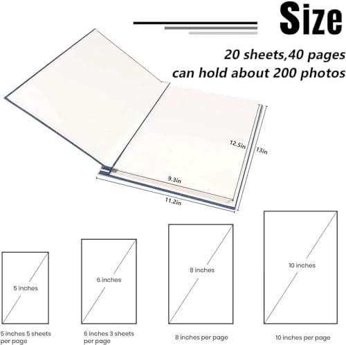 Large Adventure Book Photo Album Magnetic,13"x11.5",DIY,Handmade for