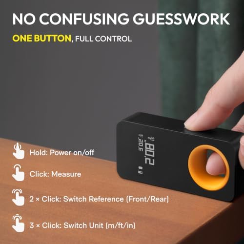 HOTO Pocket-Size Laser Measuring Tool, Gadget Birthday Gift for Men &