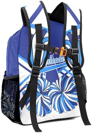 Cheer Cheerleader White Blue Personalized Backpack with Name