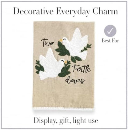 Mud Pie 12 Days Christmas Embroidery & Decorative Kitchen Towel