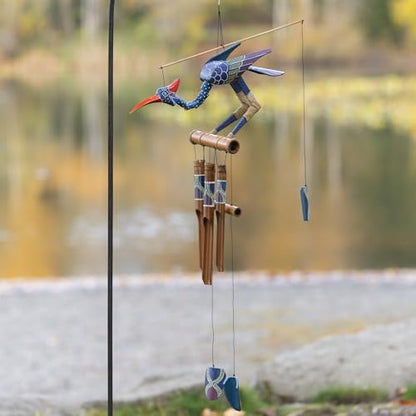 Cohasset Gifts Bamboo Wind Chimes | Natural Soothing Melodic Tones