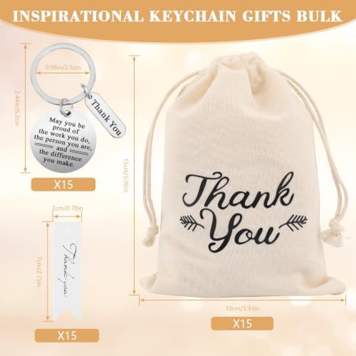 NICEMOVIC 45 Pcs Employee Thank You Gifts Bulk, Thank You Keychain