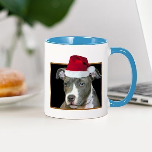 CafePress Christmas Pitbull Pup Mug 11 oz (325 ml) Ceramic Coffee Mug