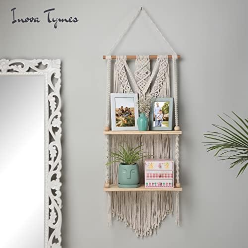 Macrame Wall Hanging Shelf - Boho Shelves Bedroom Decor | Macrame Wall