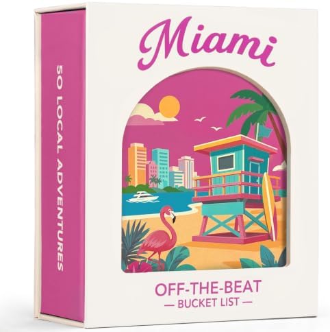 Miami Adventure Bucket List Cards, 50 Scratch-Off Cards Unique Local