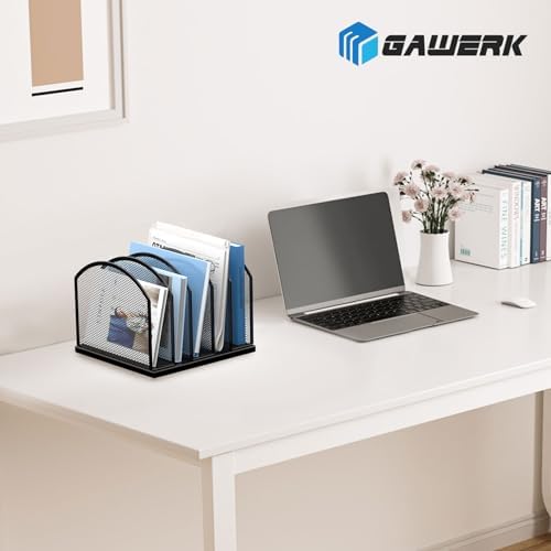 Gawerk 5-Section Vertical Desktop Organizer, 5-Section Mesh File