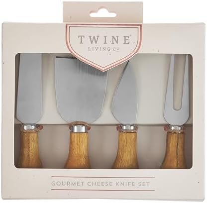 Twine Gourmet Cheese Knives - Stainless Steel Knife Set - Charcuterie