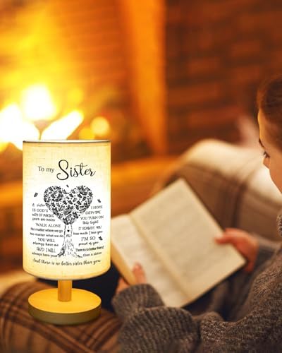Sisters Gifts from Sister, to Sister Fabric Table Lamp, Wedding Gifts