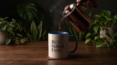 3dRose Best Nana Ever - Gifts for Grandmothers 11oz Two-Tone Blue Mug