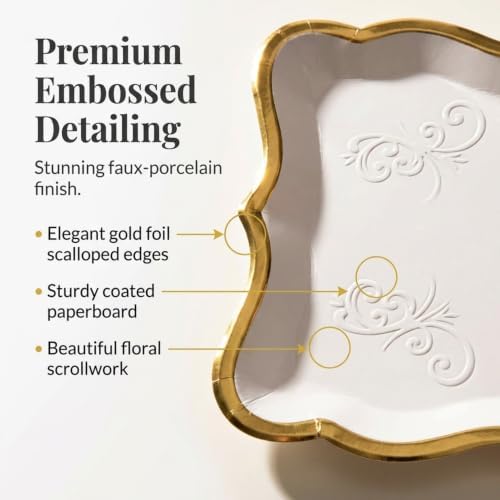 Decorative Gold Rim Display Trays 10 Pack 9 x 13 Inch Cardboard