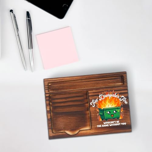 Appreciation Present for Coworker Sticky Note Holder Wooden Desk