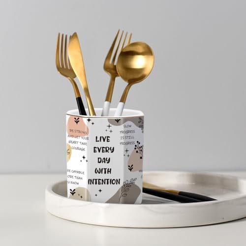 Cute Pen Holder for Desk, Ceramic Pencil Holder, Makeup Brush Holders