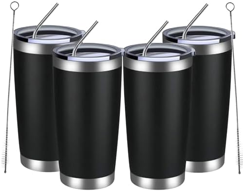 MEWAY 20oz Tumbler 4 Pack Double Wall Vacuum Insulated Travel Mug