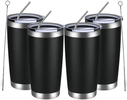 MEWAY 20oz Tumbler 4 Pack Double Wall Vacuum Insulated Travel Mug