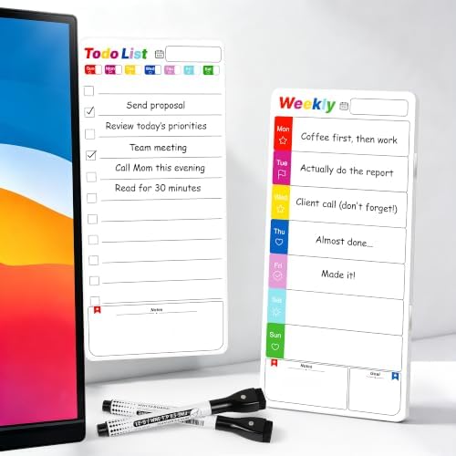 Office Supplies Desk Accessories 2pcs Computer Monitor Magnetic Memo