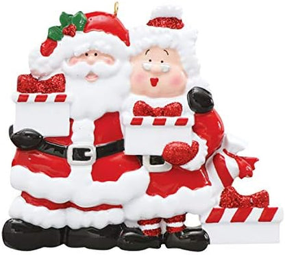 Personalized Our First Christmas Ornament 2026, Santa Couple Mrs Claus