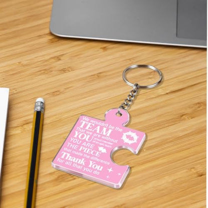 Team Appreciation Gifts Bulk Thank You Keychains for Coworkers