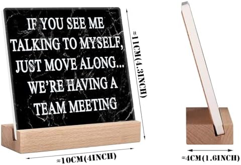 Funny Office Desk Decor Signs Cubicle Decorations for Women Work Desk