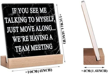 Funny Office Desk Decor Signs Cubicle Decorations for Women Work Desk