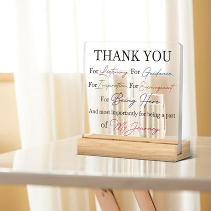 HTBIG Thank You Keepsake Thank Gifts, Home Office Desk Acrylic Sign