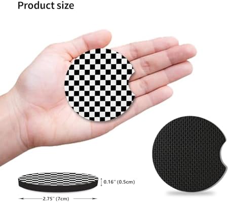 Cute Car Coasters for Cup Holders, 2 Pack Absorbent Universal Neoprene