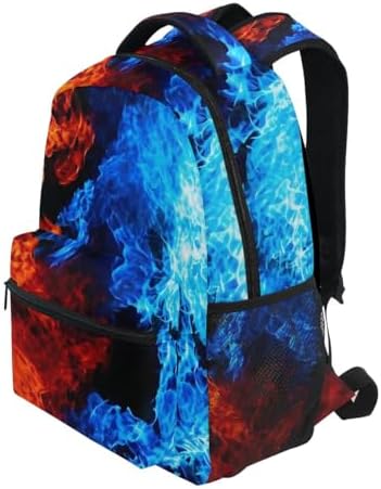 SUABO Ice Fire Backpack Skull Bookbag Schoolbag for Boys Girls
