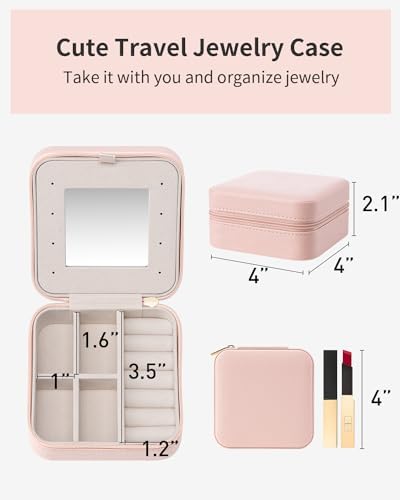 VLANDO Valentines Day Gifts - Small Travel Jewelry Box Organizer