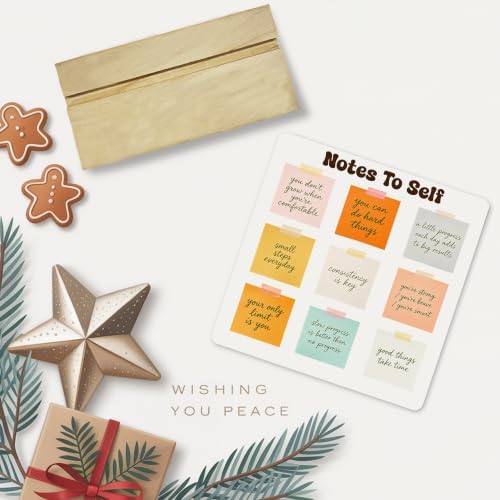 Notes to Self Inspirational Acrylic Plaque, Positive Quote Desk Decor