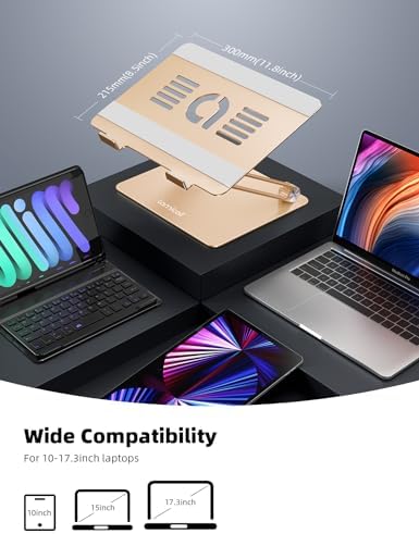 Lamicall Adjustable Laptop Stand for Desk for MacBook Air Pro HP