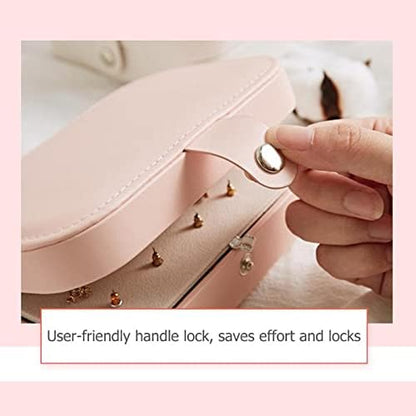ASLIDECOR Travel Jewelry Case Leather,Small Jewelry Box Gift for