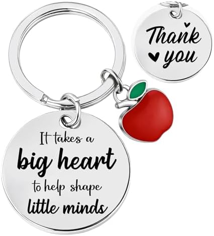 Teacher Appreciation Gift - Thank You Double Sided Engraved Keychain