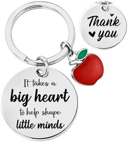 Teacher Appreciation Gift - Thank You Double Sided Engraved Keychain
