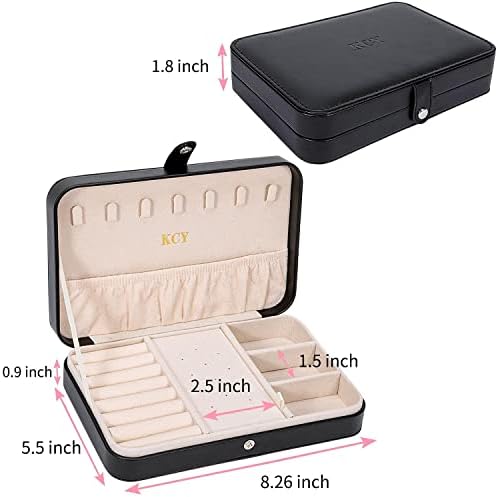 KCY Travel Jewelry Organizer Box for Women Girls, Small Travel Jewelry