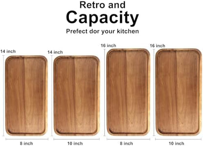 Large Wooden Tray Acacia Wood Charcuterie Boards Party Food Serving
