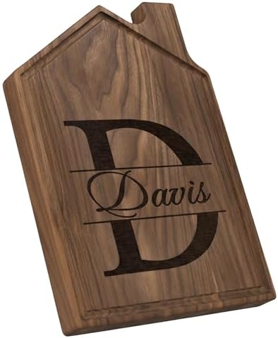 Personalized Split Monogram Cutting Board, Custom Engraved with