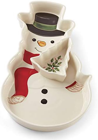Lenox 886863 Holiday Entertaining Snowman Chip & Dip