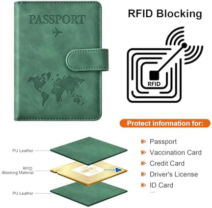Eoehro Passport Holder for Travel Essentials, Passport Wallet Cover