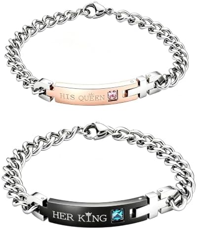 2 Pcs Valentine Couple Best Friend Bracelet Set Jewelry Gift for Men