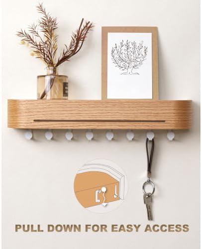 Key Holder Wall Mount with Shelf for Entryway & Hallway | 16 inch