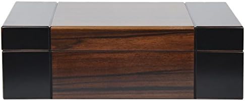 Arolly BELA Dark Wooden Finish Jewelry Organizer Storage Box with Lid