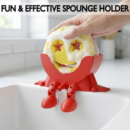 Cute Hanging Sponge Holder with Drainage & Legs, 3D Printed Funny Sink
