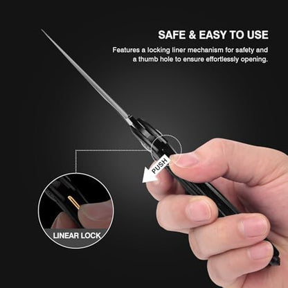 FUNBRO Multitool Carabiner with Pocket Knife, Bottle Opener