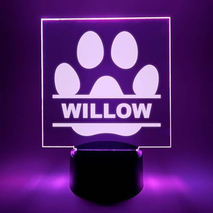 MIRROR MANIA Name Night Light Up Desk Table Lamp Kids Bedroom Decor