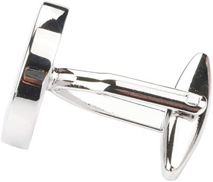 Mens Classic Stainless Steel Initial Cufflinks 26 Alphabet Initial