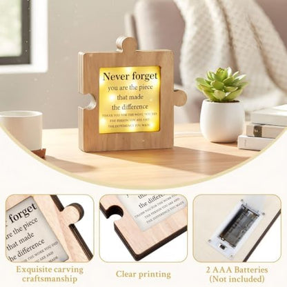 Thyle Coworker Appreciation Gift, Lighted Wooden Puzzle Piece Decor